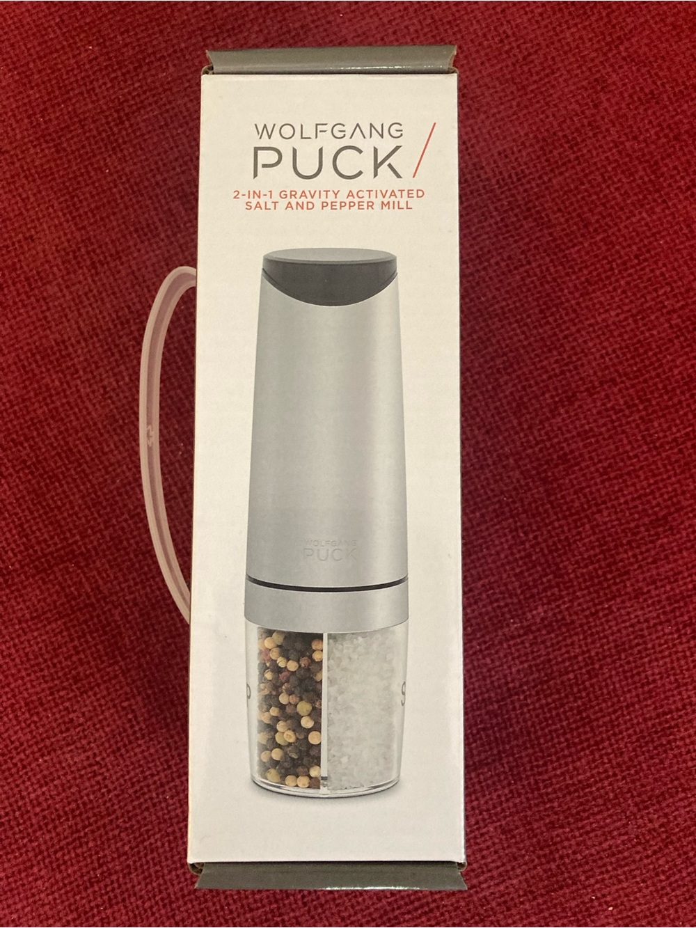 Wolfgang Puck 2-in-1 Gravity Activated Salt & Pepper Mill NIB